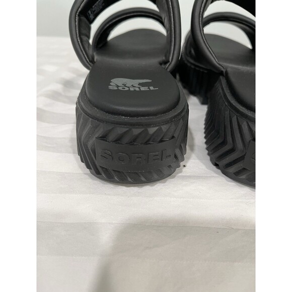 Sorel Ona Streetworks Platform Mid Heel Sandals Black Women’s Size 9 NWOB - Picture 7 of 11